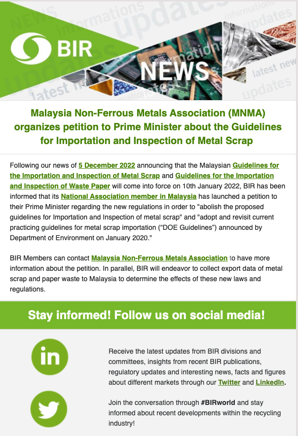 BIR NEWS:MNMA Organizes Petition To Prime Minister About The Guidelines for Importation and Inspection of Metal Scrap